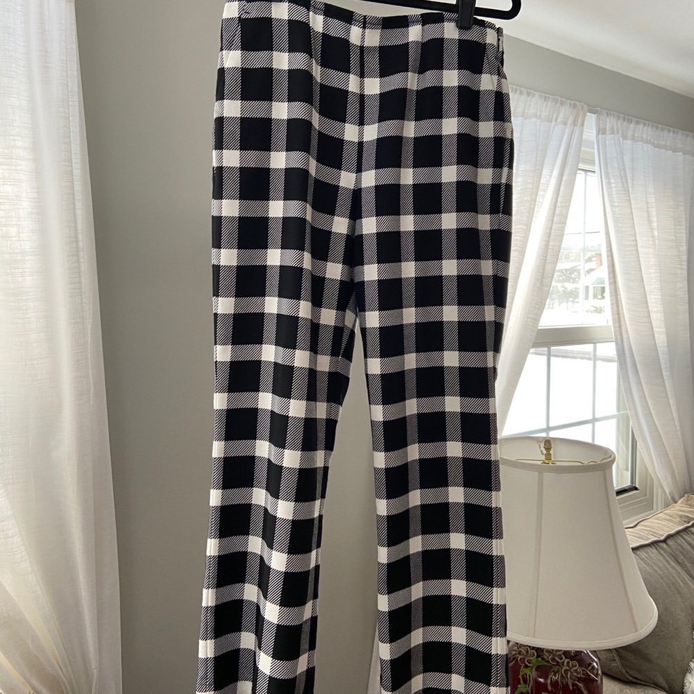 Gap Flare Crop Checkered Dress Pants - Picture 2 of 7
